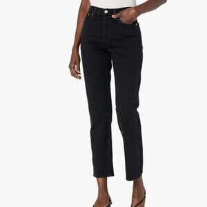 Levi’s Wedgie Straight Leg Jeans, Black, Size 6/28